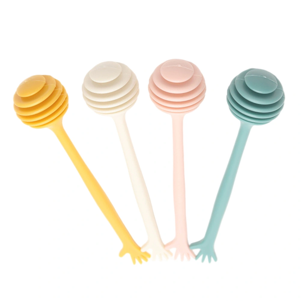 4Pcs Honey Stirring Sticks Honey Stir Rods Practical Honey Rods (Assorted Color)