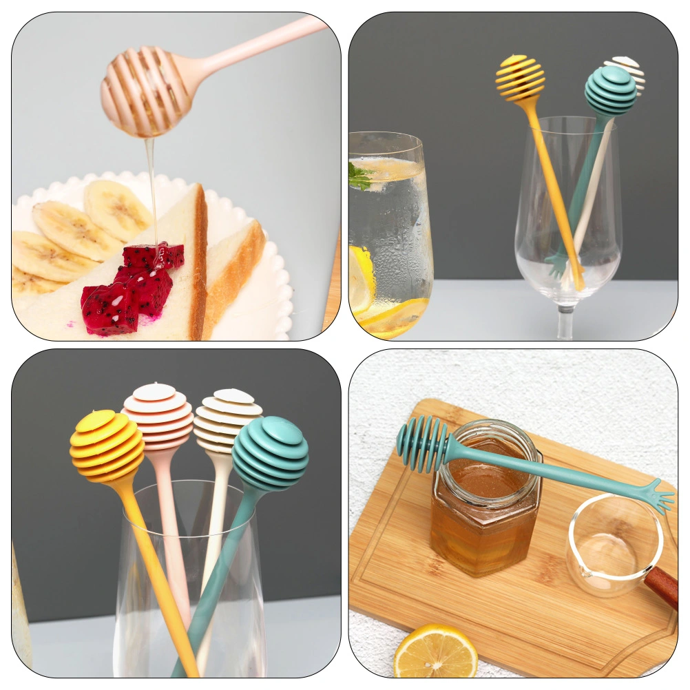 4Pcs Honey Stirring Sticks Honey Stir Rods Practical Honey Rods (Assorted Color)
