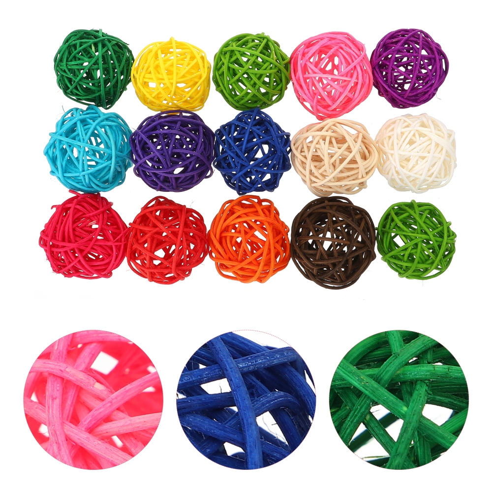 20pcs Wicker Rattan Balls Decorative Toy Party Wedding Table Decoration