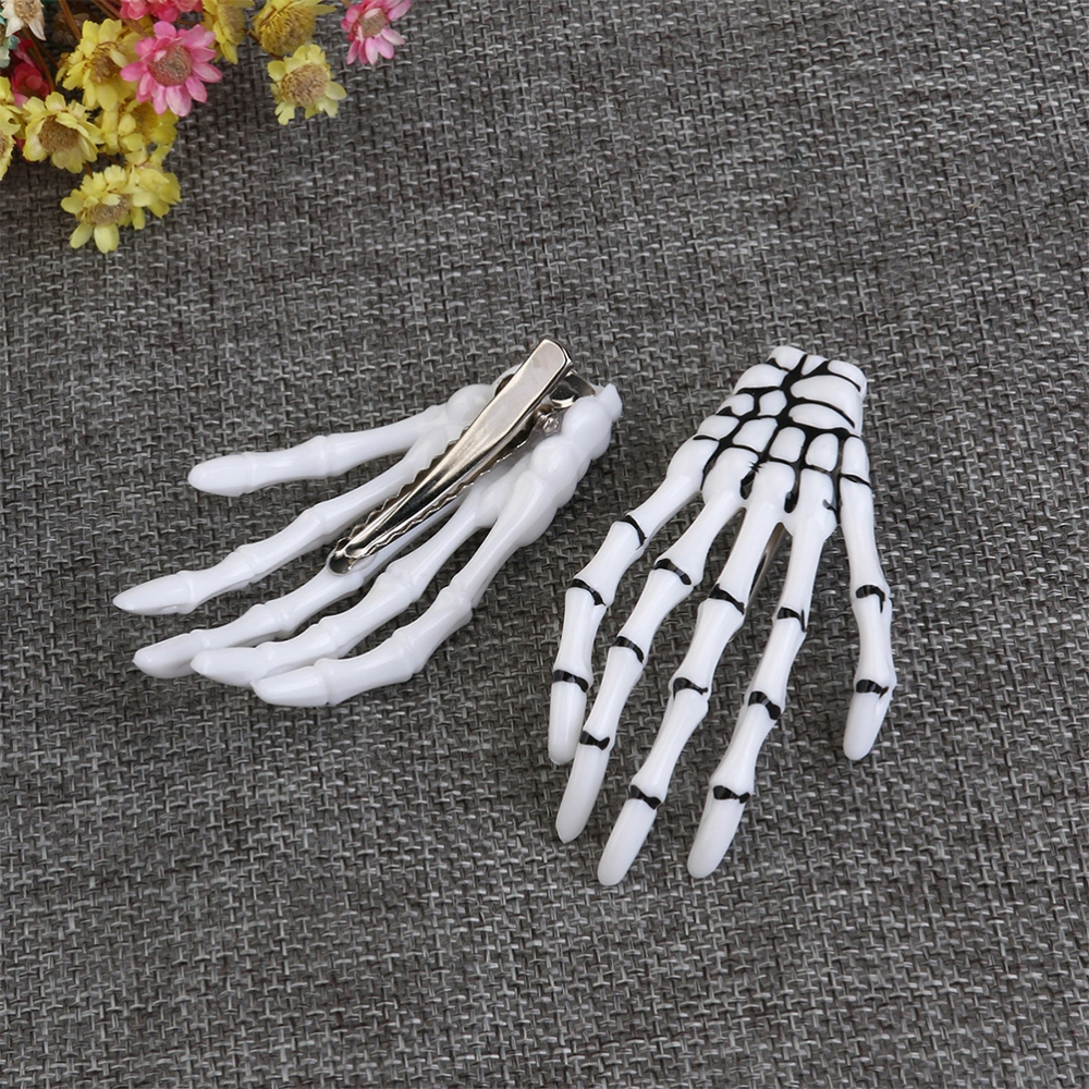 8 Pcs Skeleton Hands Bone Hair Clips Halloween Ghost Claw Hairpin Hair Clip