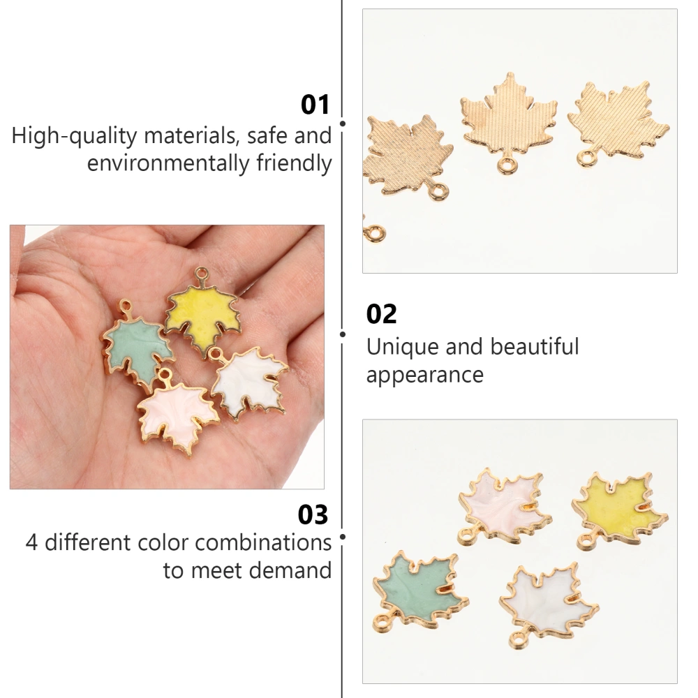 40Pcs Alloy Leaf Shape Charms Pendant Accessories for DIY Craft Jewelry Making