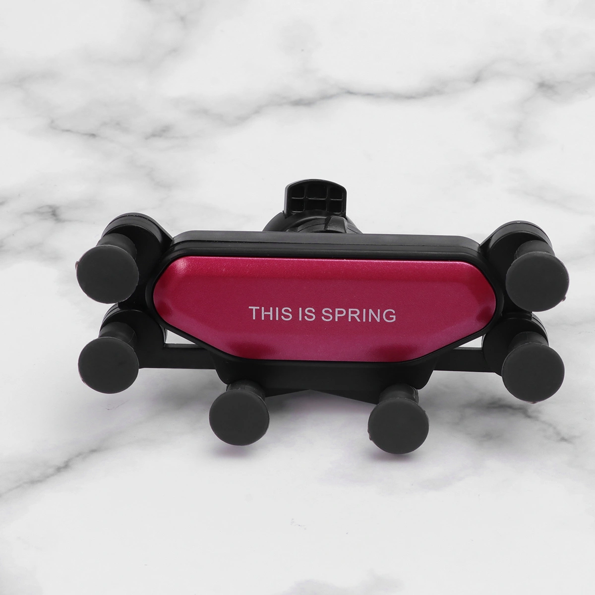 Car Phone Holder Air Outlet Snap Type Gravity Sensor Mobile Phone Holder Navigation Car Bracket 7-point Support (Red)