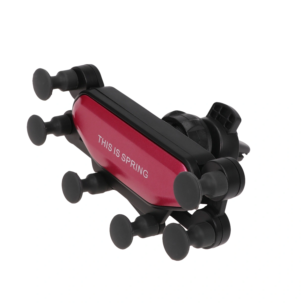 Car Phone Holder Air Outlet Snap Type Gravity Sensor Mobile Phone Holder Navigation Car Bracket 7-point Support (Red)