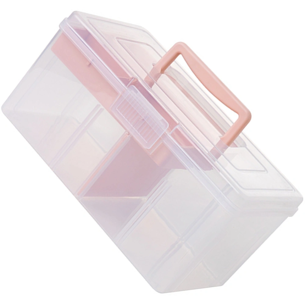 Clear Storage Box Storage Latch Bin Multipurpose Storage Container with Lid and Handle(4.8L)