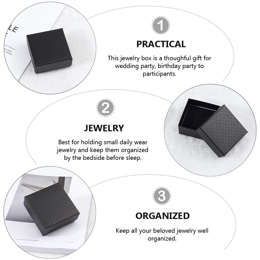4PCS Jewelry Storage Box Practical Bracelet Necklace Rings Display Storage Case