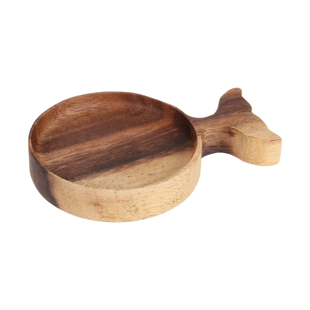 Wooden Sauce Dishes Japanese Style Fish Shape Dipping Bowls Seasoning Dish Snack Appetizer Plates