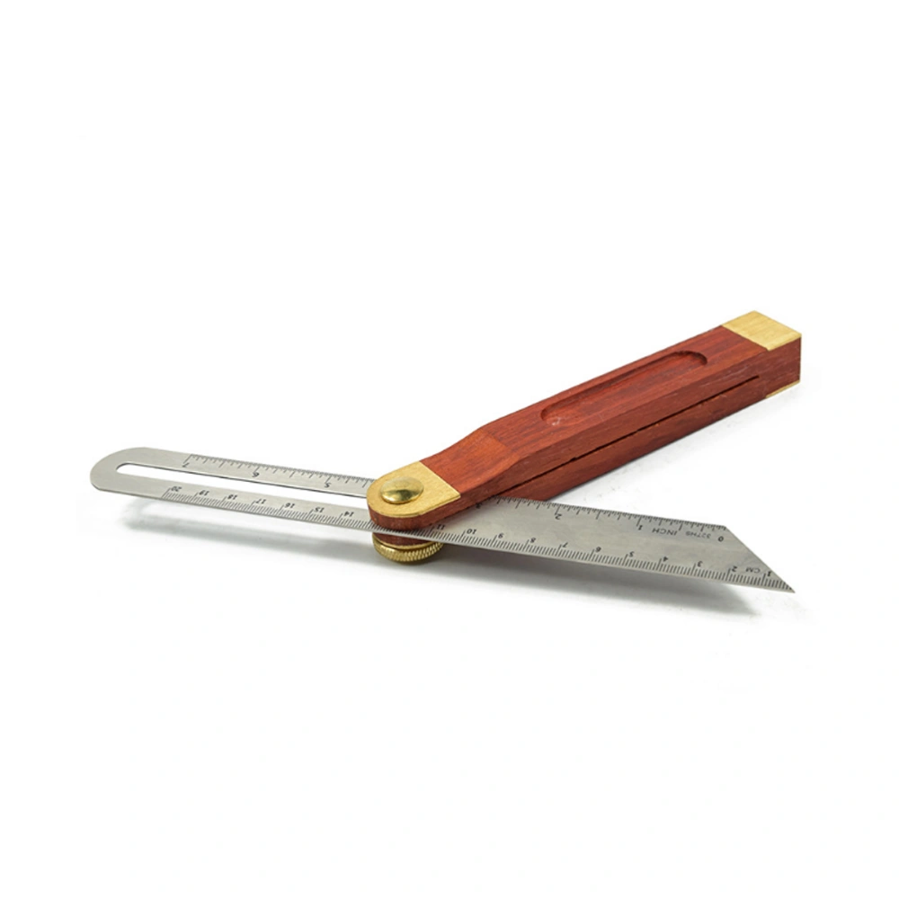 9-Inch Sliding T-Bevel with Hardwood Handle Stainless Steel Brass Fittings Ruler