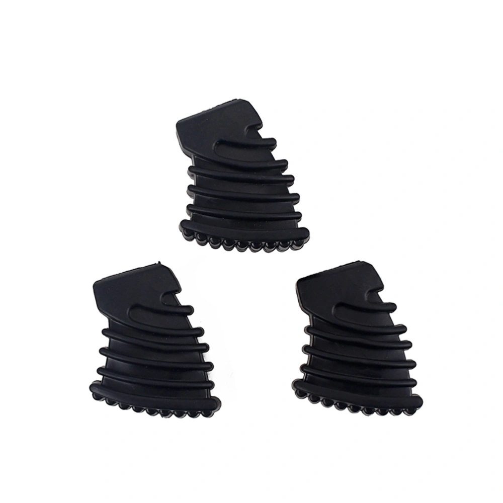 3pcs Drum Rubber Feet for Drum Cymbal Stand Rack Bracket Percussion Parts S Size WC11 (Black)