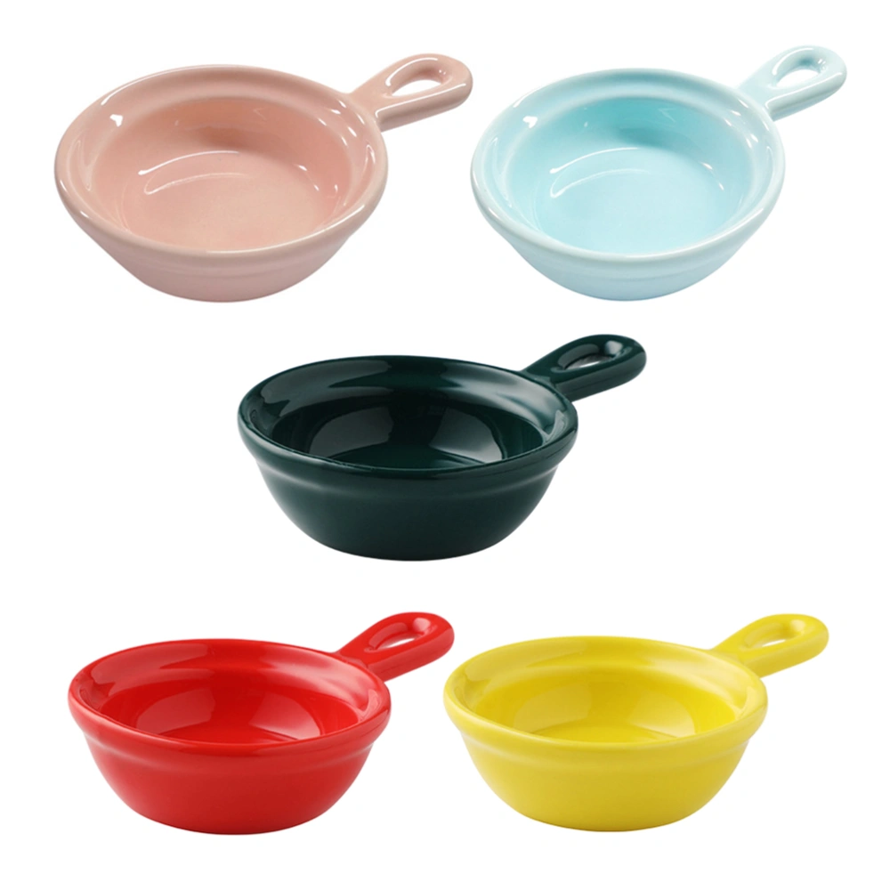 5pcs Ceramics Sauce Dish Practical Appetizer Saucer Chic Ceramic Sauce Dish