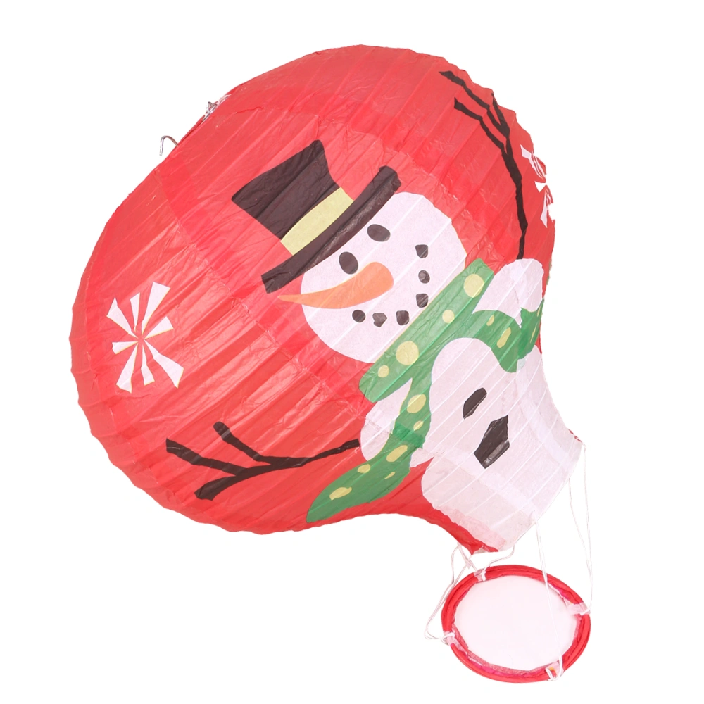 Hot Air Balloon Paper Lantern Decorative Snowman Pattern Paper Lantern for Party Wedding Kindergarten