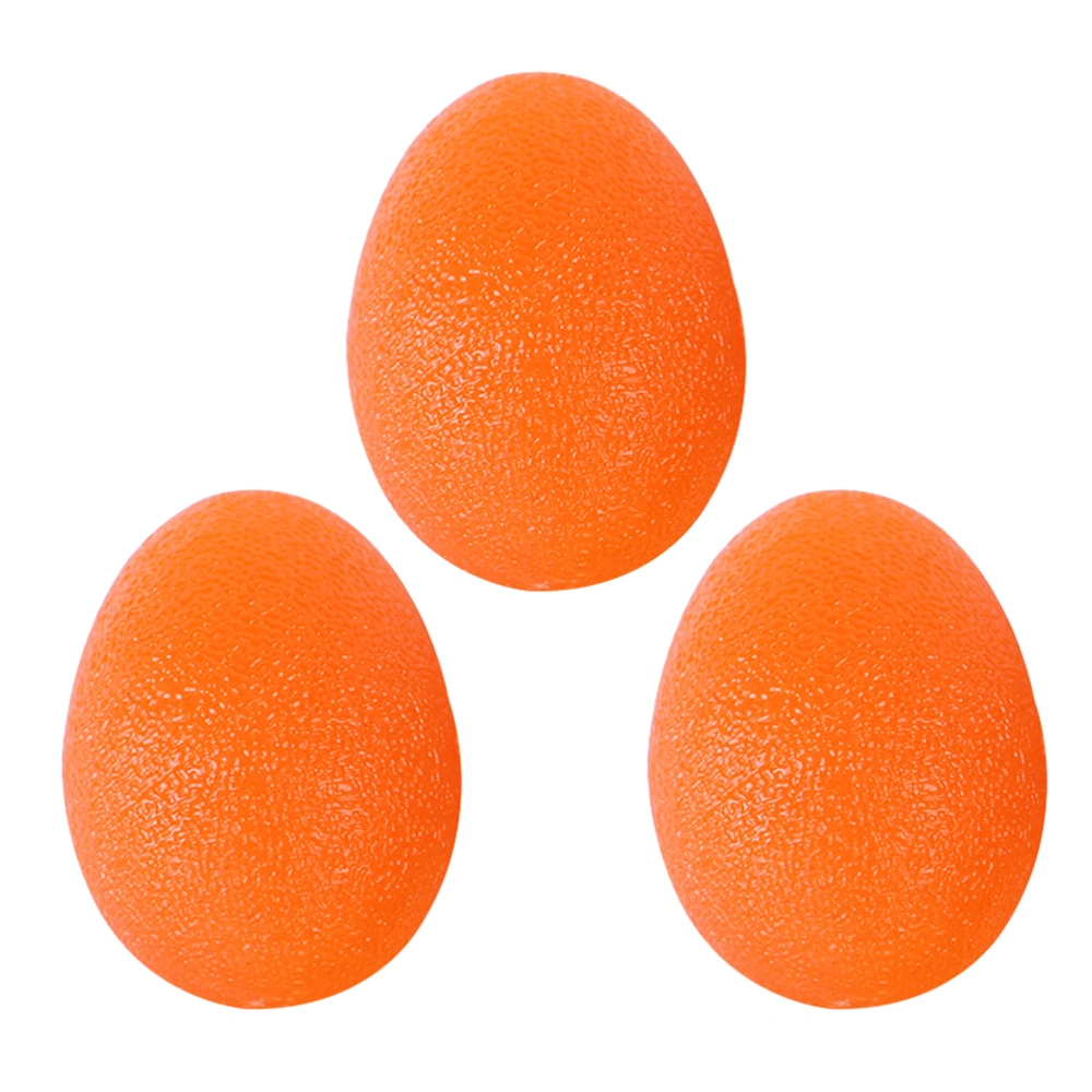 3PC Silicone Grip Balls Hand Therapy Squeeze Relief Stress Ball Hand Strengthener Ball Gel Stress Balls Hand Exercise Grip Balls (Orange)