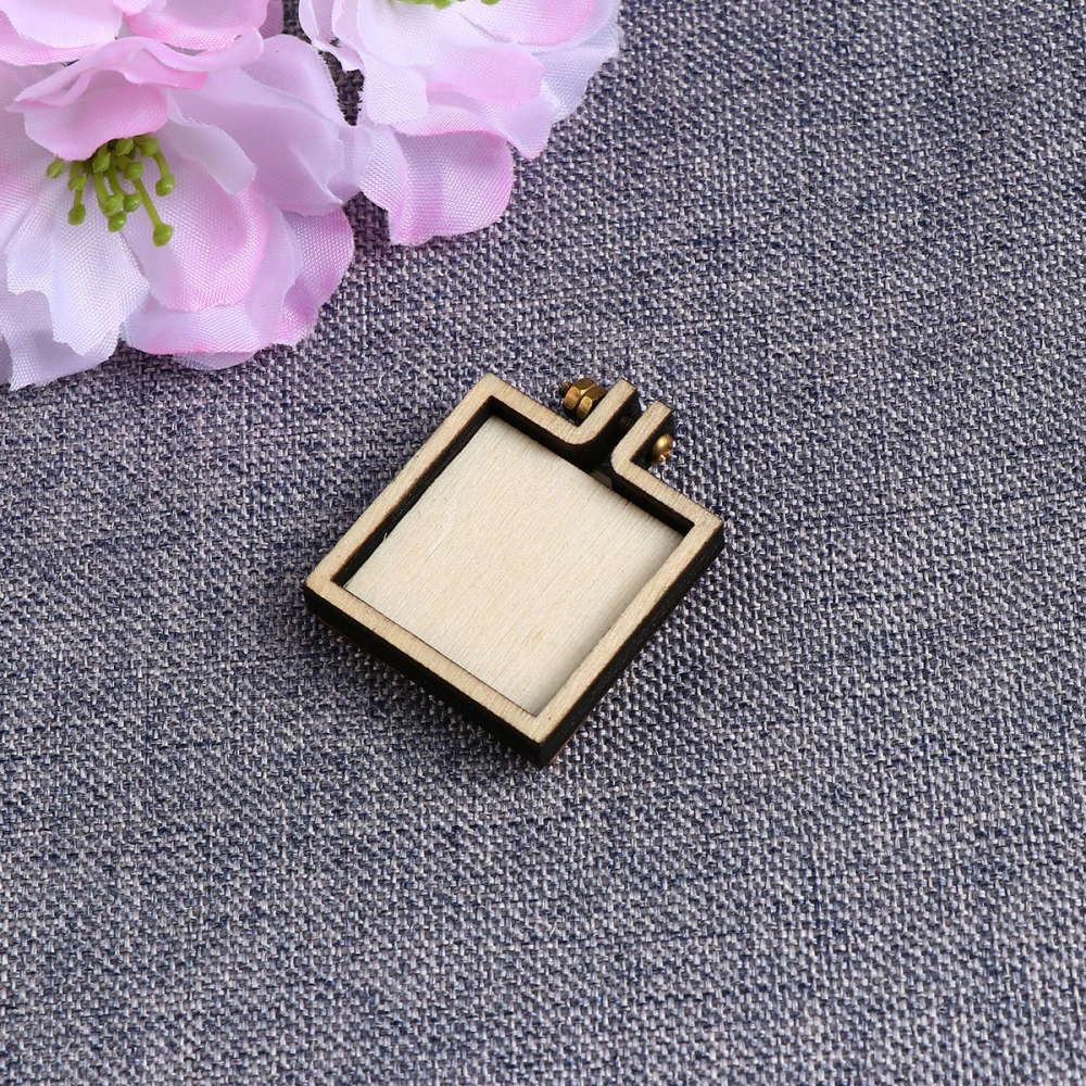 Square Mini Embroidery Frame Wooden Cross Stitch Ring DIY Crafts Embroidery Hoops