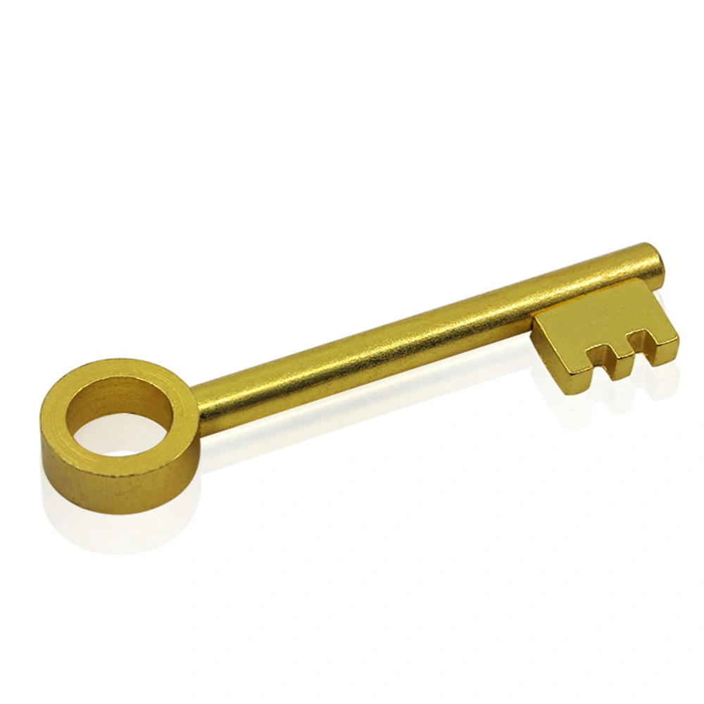 Props Autorotation Moving Key Tooth Skeleton Key Tooth Close-up Props Trick Gimmick Props (Golden)