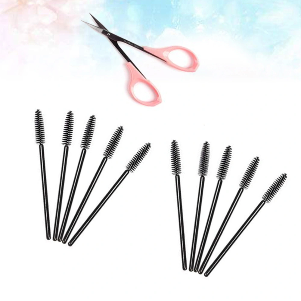 1 Set of Portable Multi-function Eyelash Scissors Elastic Eyelash Spiral Brushes Set Beauty Tools for Women Girls Size M