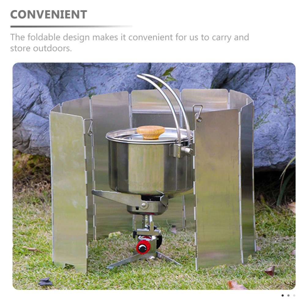 Stove Wind Shield Cooking Burner Windproof Screen Outdoor Camping Supply