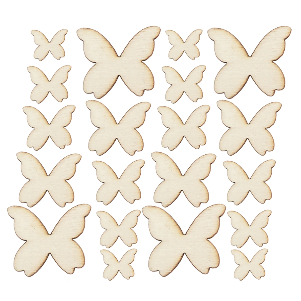 250pcs Shape Chips DIY Wooden Crafts Scattered Slices Handmade Ornaments Supplies for Kids Girls