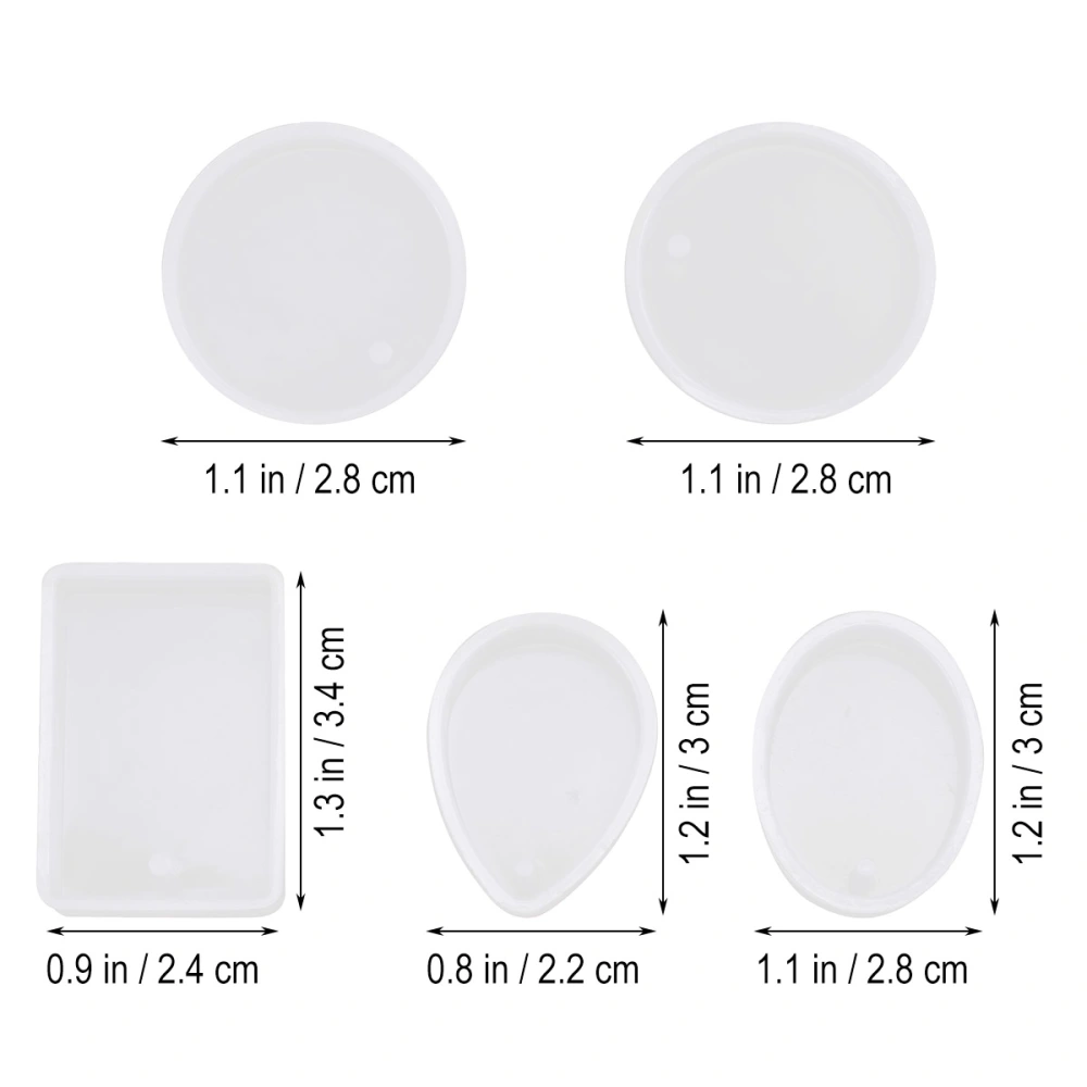 10 Pcs Dry Flower Mould DIY Silicone Mould Irregular Shape Model Case for Home DIY Art Craft (White, Five Shape Style)