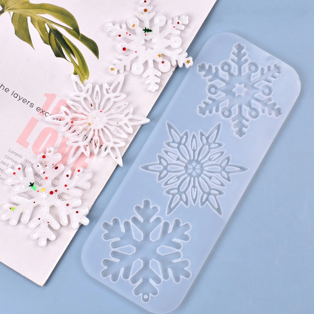Xmas Snowflake Mold Household Desktop Ornaments Decor Christmas Snowflake Mold