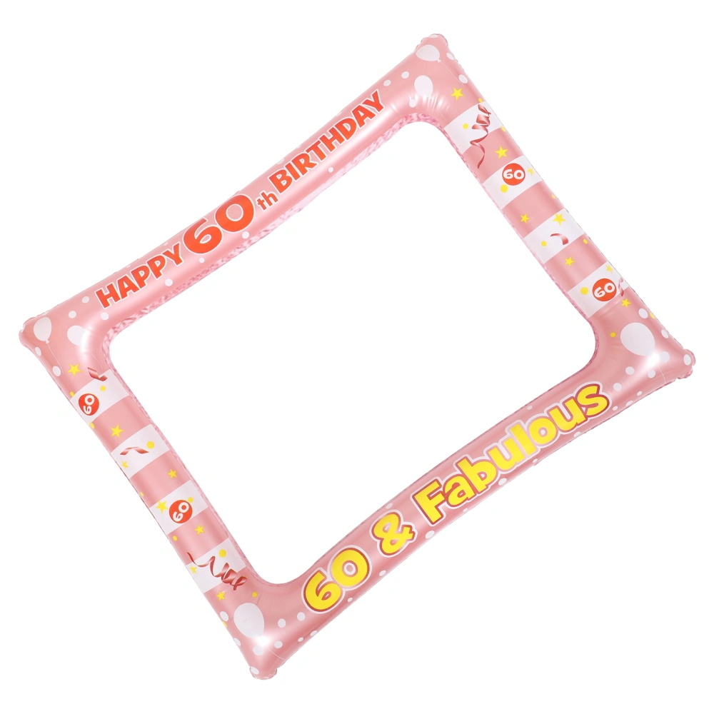 1pc Birthday Photo Frame Birthday Inflatable Frame Inflatable Photo Boorth