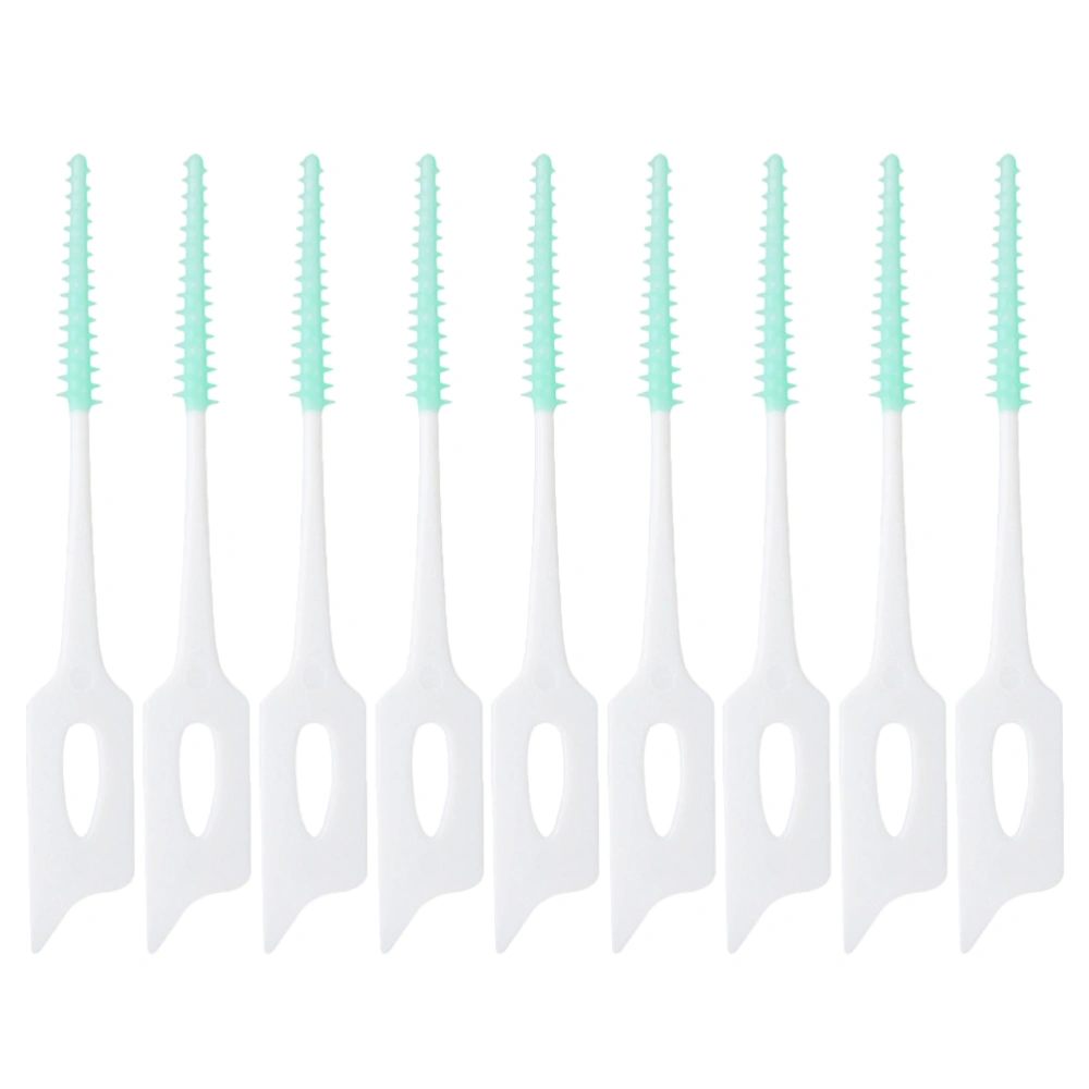 2 Boxes Polyethylene Interdental Brush Teeth Interdental Brush Oral Cleaning Interdental Brush (20pcs/Box, White)