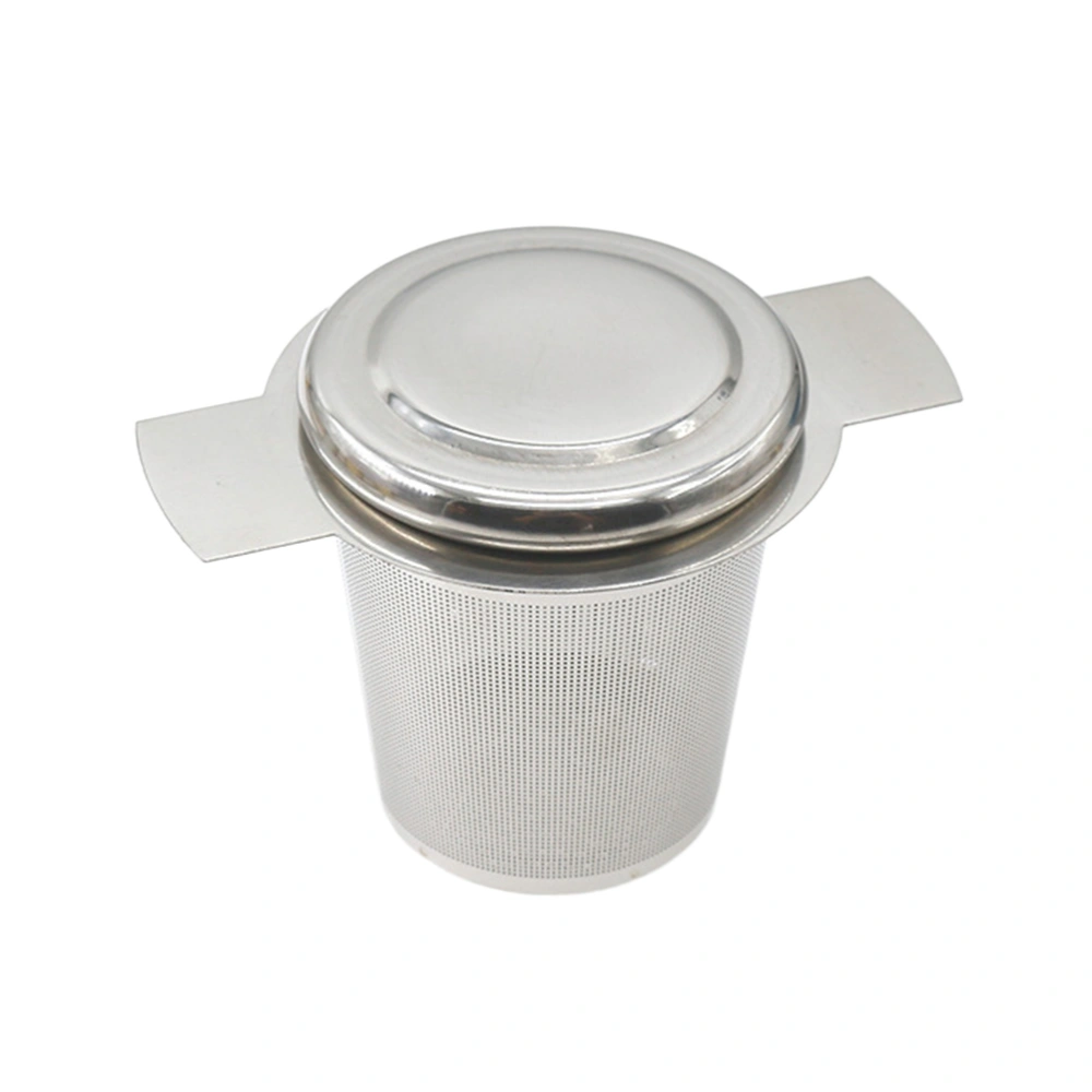 1PC Tea Infuser Stainless Steel Fine Mesh Filters Strainer for Teapots Mugs Cups (Silver, Handle)