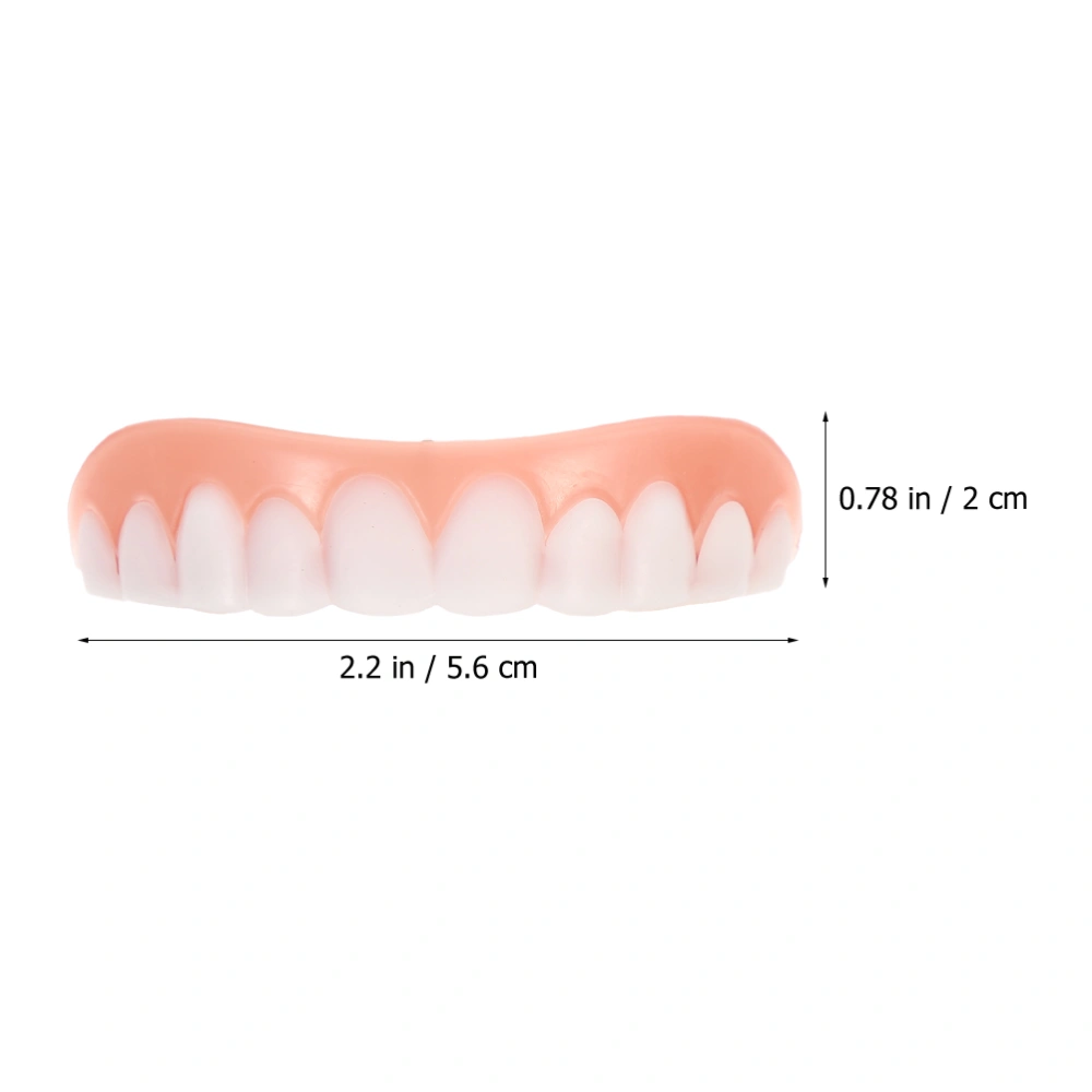 2 Sets of Professional False Teeth Beautify Dentures Silicone Fake Teeth for Adults