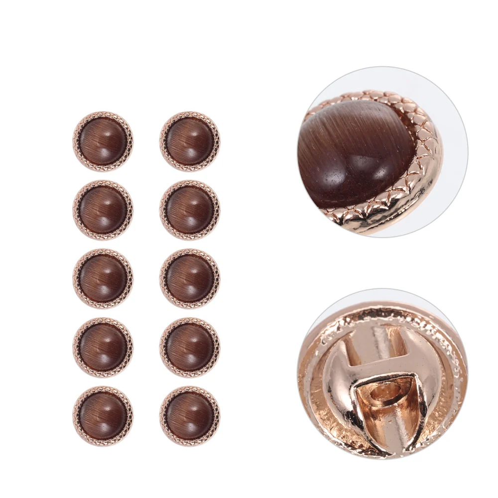 10Pcs Sweater Buttons Decorative Shirt Buttons DIY Pearly-lustre Clothing Buttons