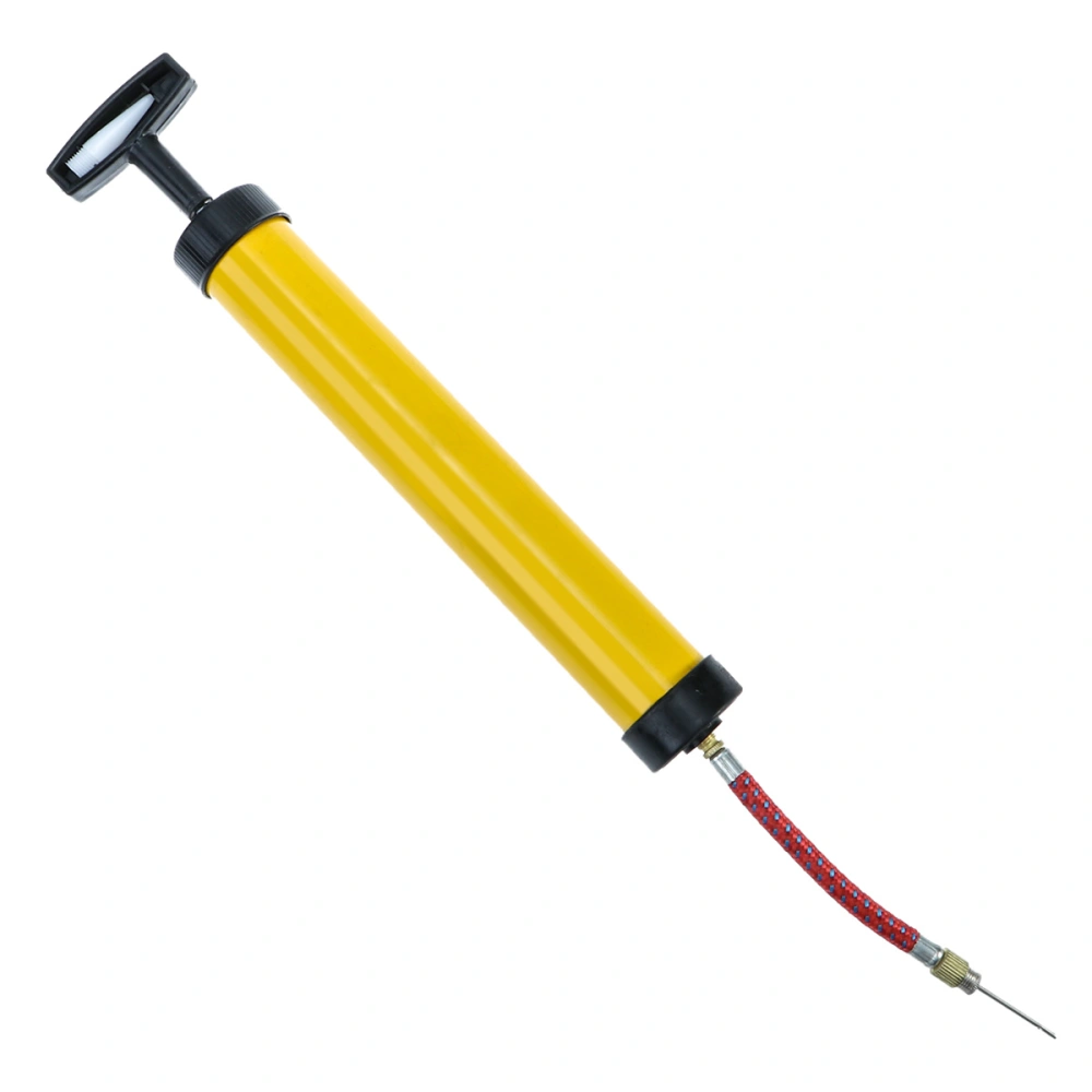 Sports Ball Pump with Pin Needle Inflator for Basketball Football (Yellow)