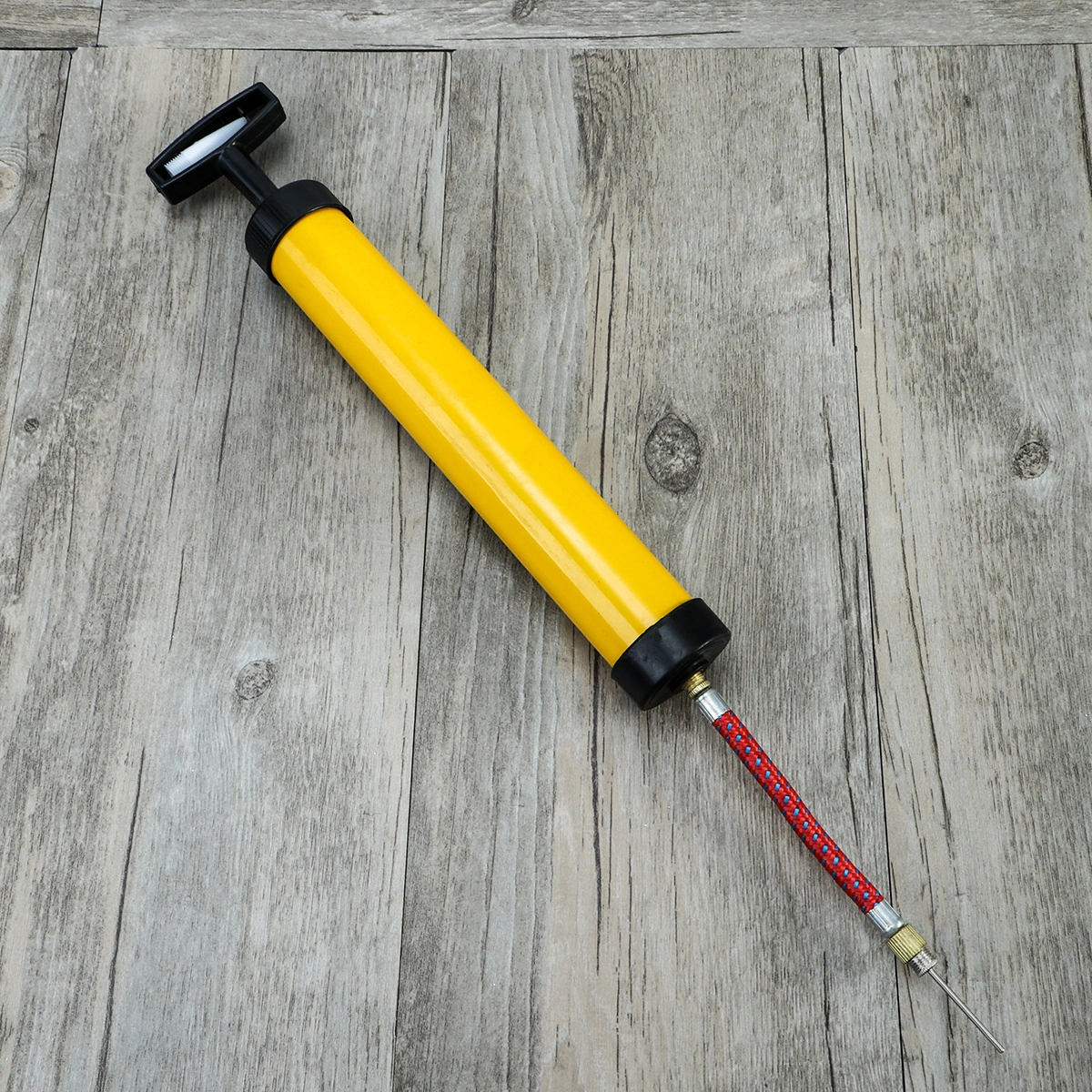 Sports Ball Pump with Pin Needle Inflator for Basketball Football (Yellow)