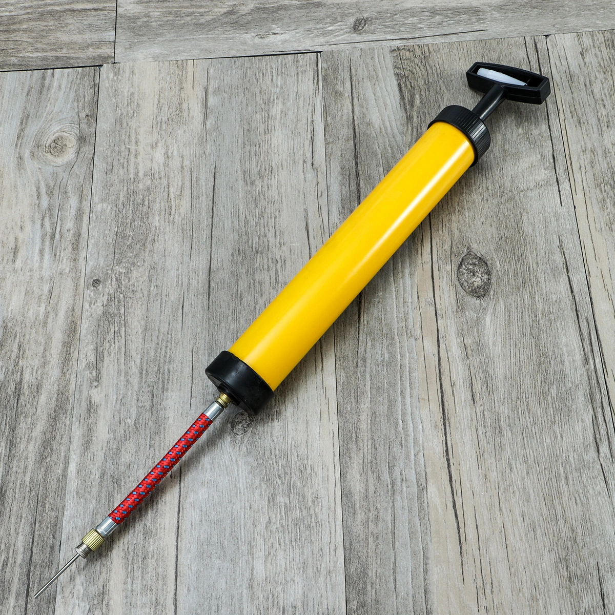 Sports Ball Pump with Pin Needle Inflator for Basketball Football (Yellow)