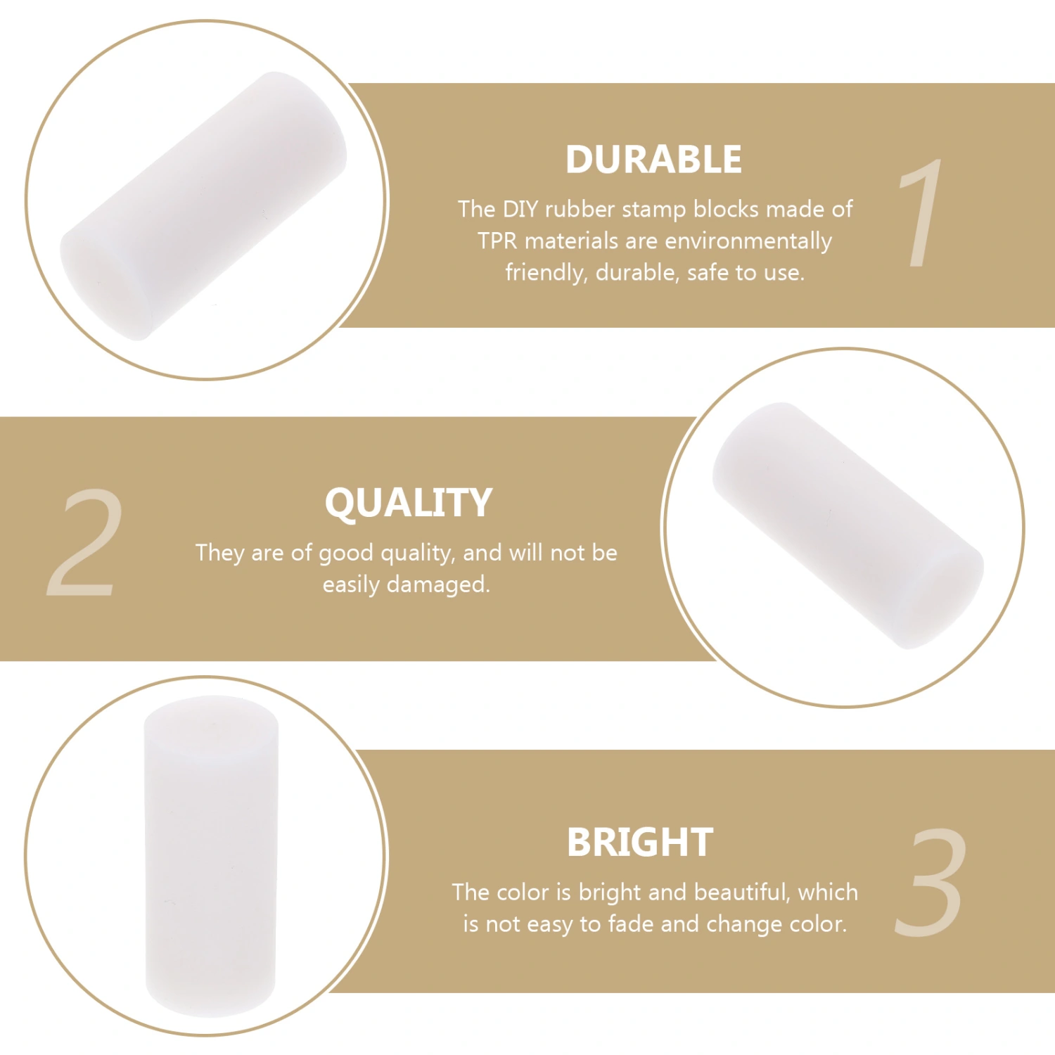 4Pcs Rubber Carving Blocks TPR Rubber Stamp Accessories Carving DIY Stamp Blocks
