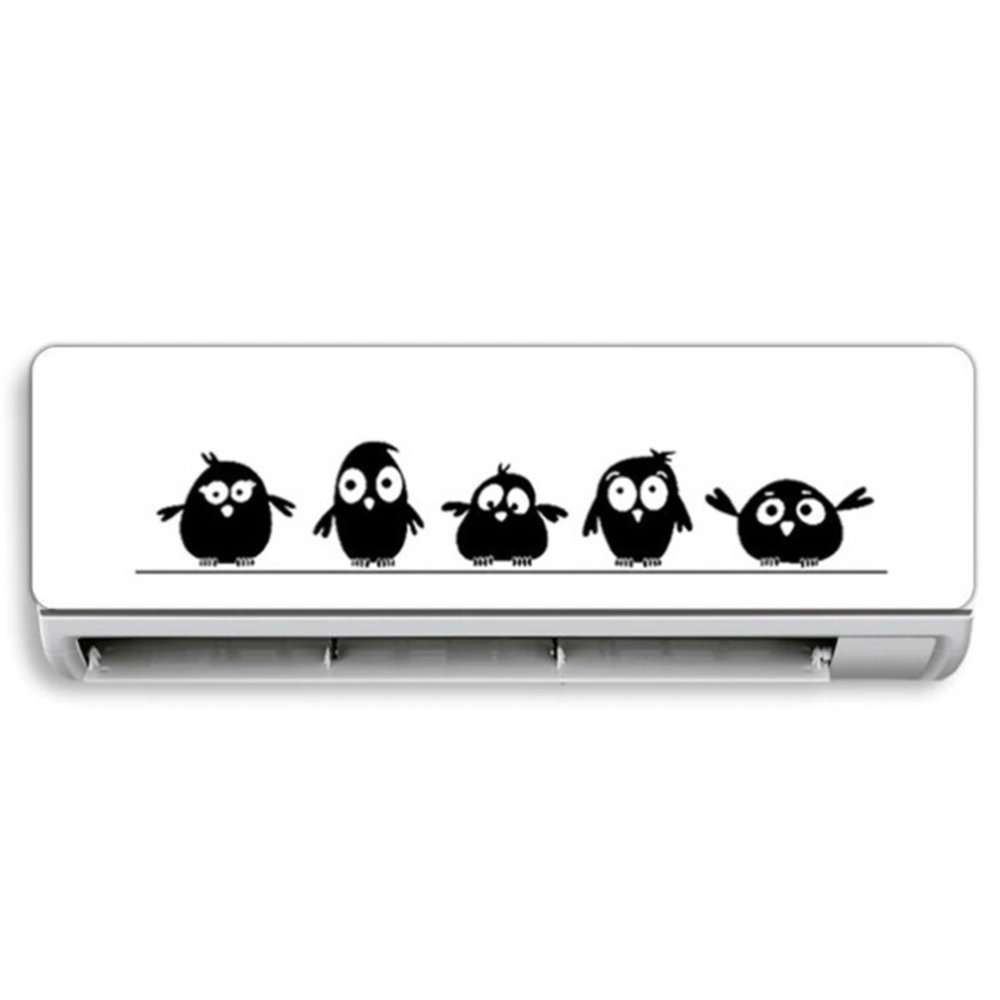 DIY Bird Waterproof Removable Wall Decal PVC Wall Sticker Mural for Home Renovation (Black)