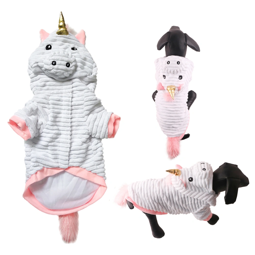 Halloween Funny Pet Costume Unicorn Cosplay Clothes for Puppy Dog Size S