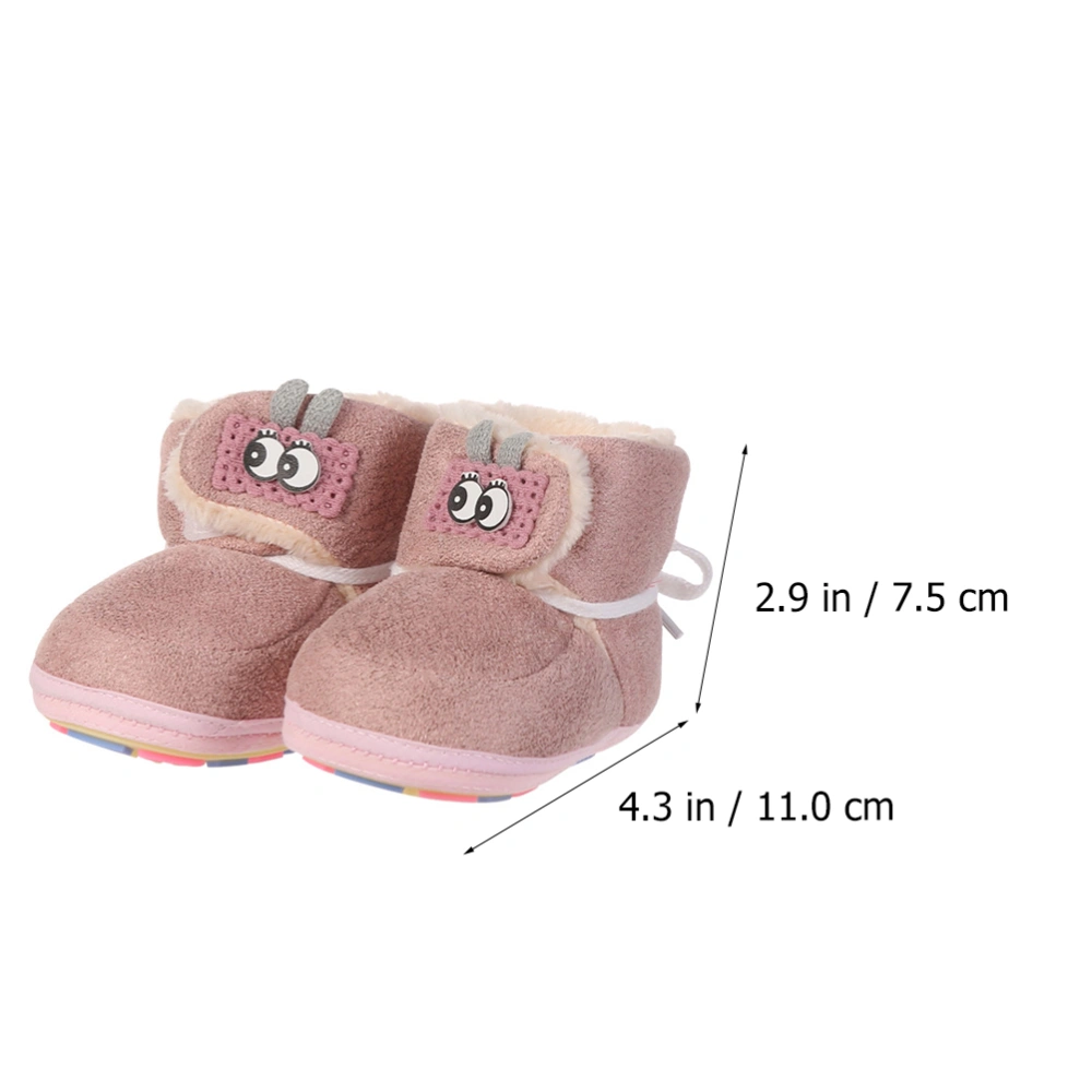 1 Pair Newborn Prewalkers Thickened Baby Prewalkers Lovely Baby Winter Shoes