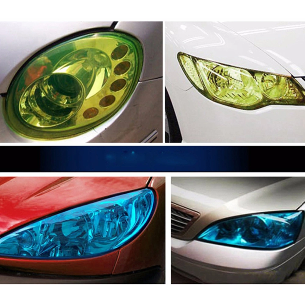 Auto Car Sticker Smoke Fog Light HeadLight Taillight Tint Vinyl Film Sheet Car Decoration Decals (Transparent)