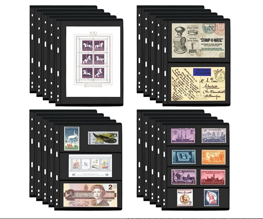 20Pcs Commemorative Card Collection Binder Stamp Organizer Binder Stamp Album Stamp Book