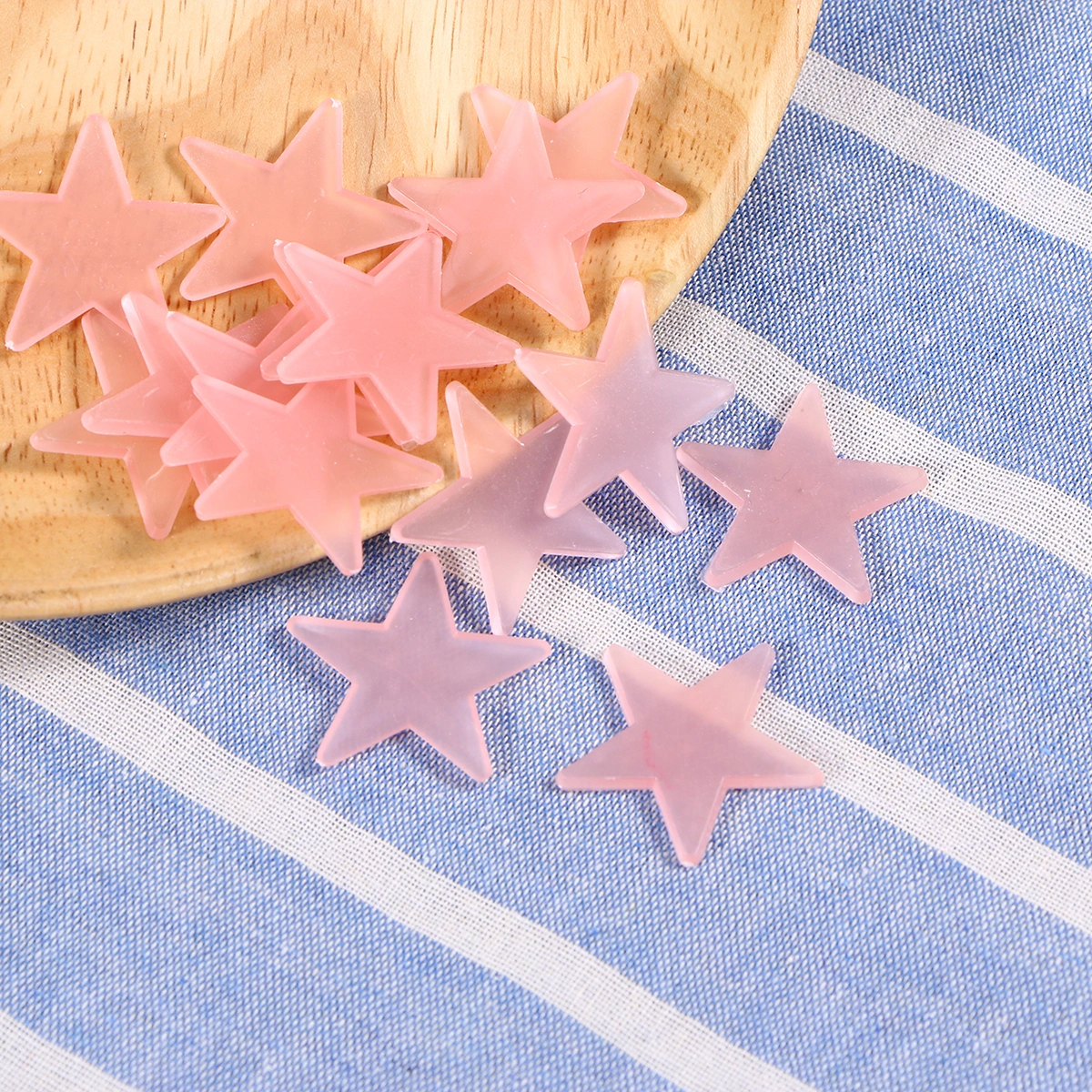 100pcs Stars Glow in the Dark Luminous Fluorescent 3D Wall Stickers Decal Baby Kids Bedroom Ceiling Home Decor (Pink)