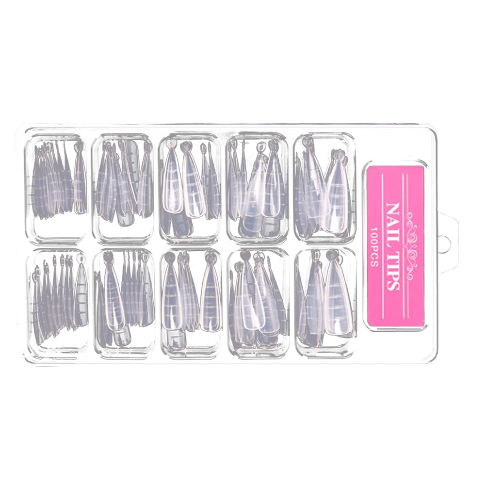 100Pcs Nail Plate Nail Tip Extension Nail Nail Model Nail Beauty Accessory White
