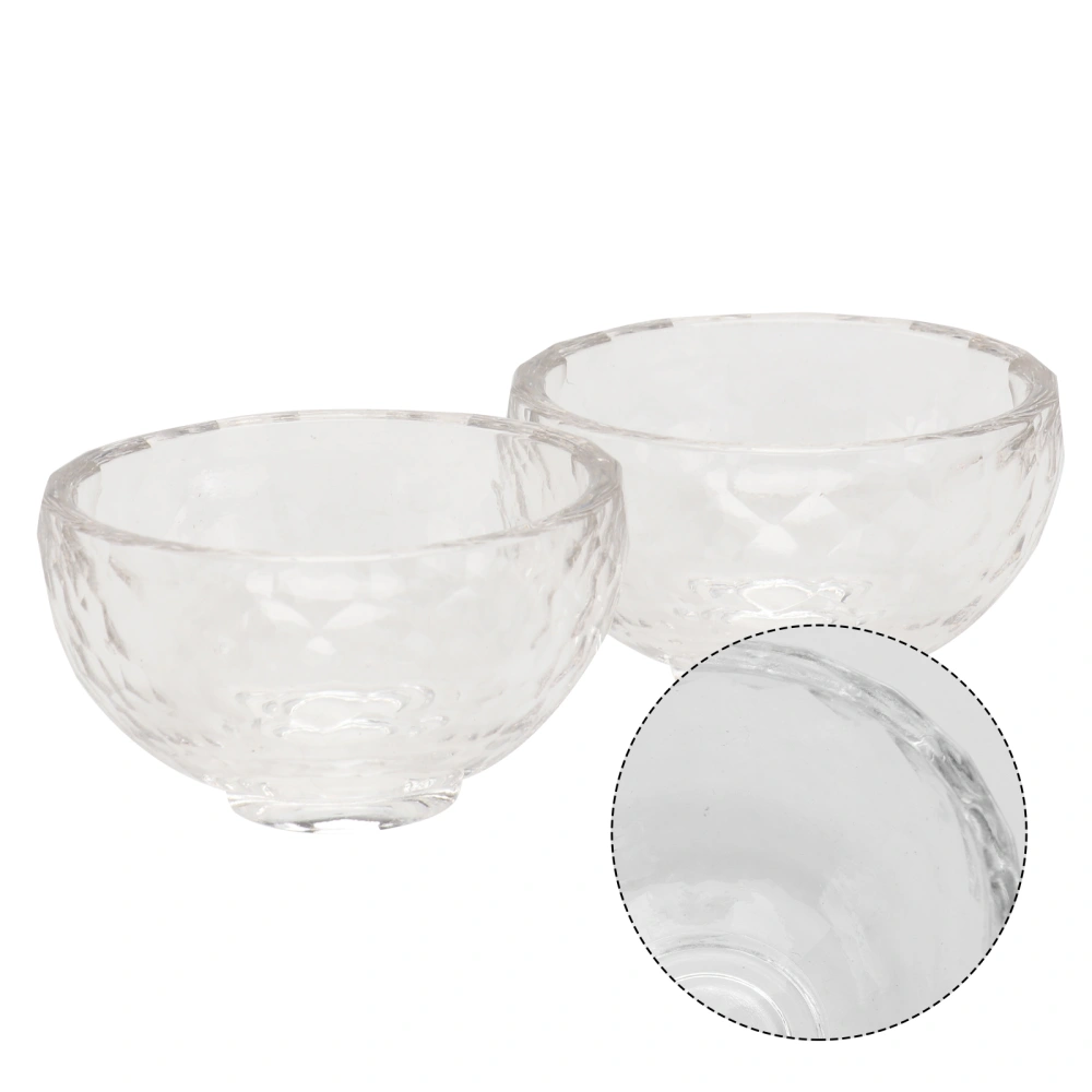 2Pcs Essential Oil Crystal Bowls Crystal Cosmetic Bowls Transparent Bowls