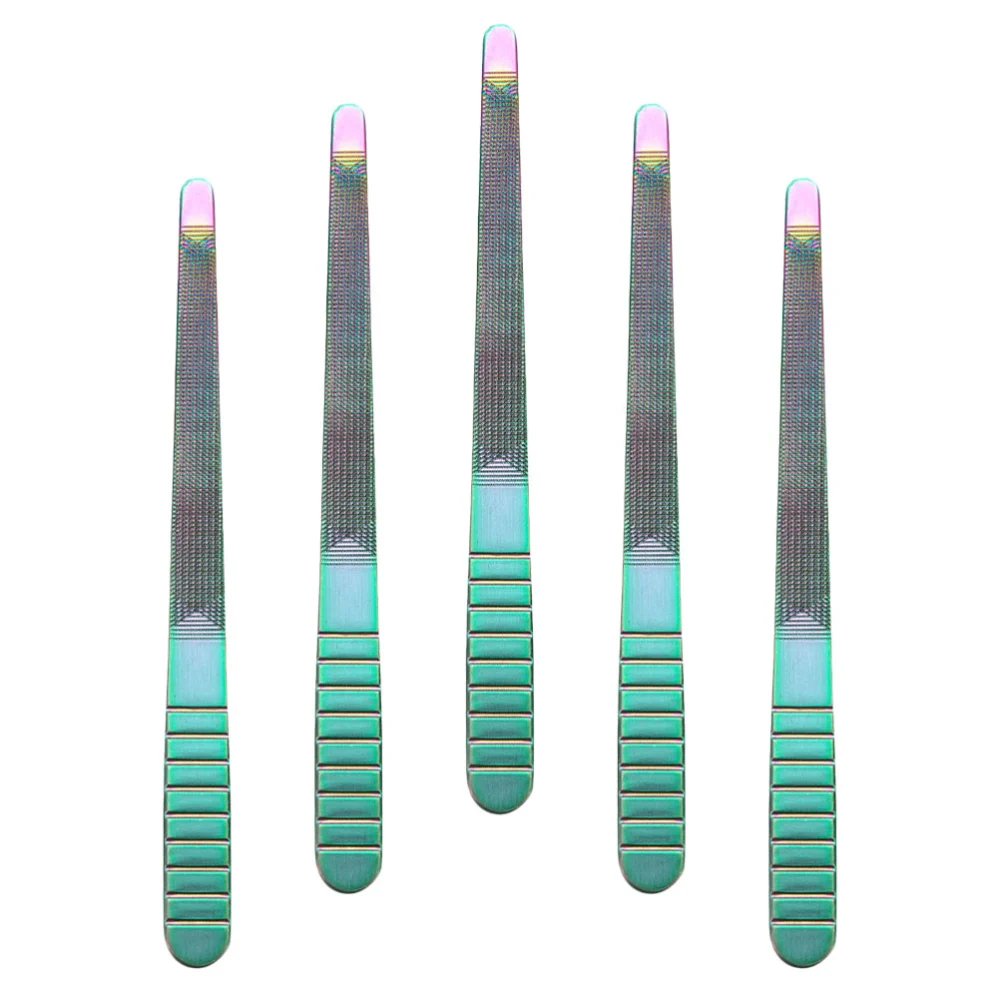 5pcs Nail Polisher File File Stainless Steel Fingernails Manicure Files