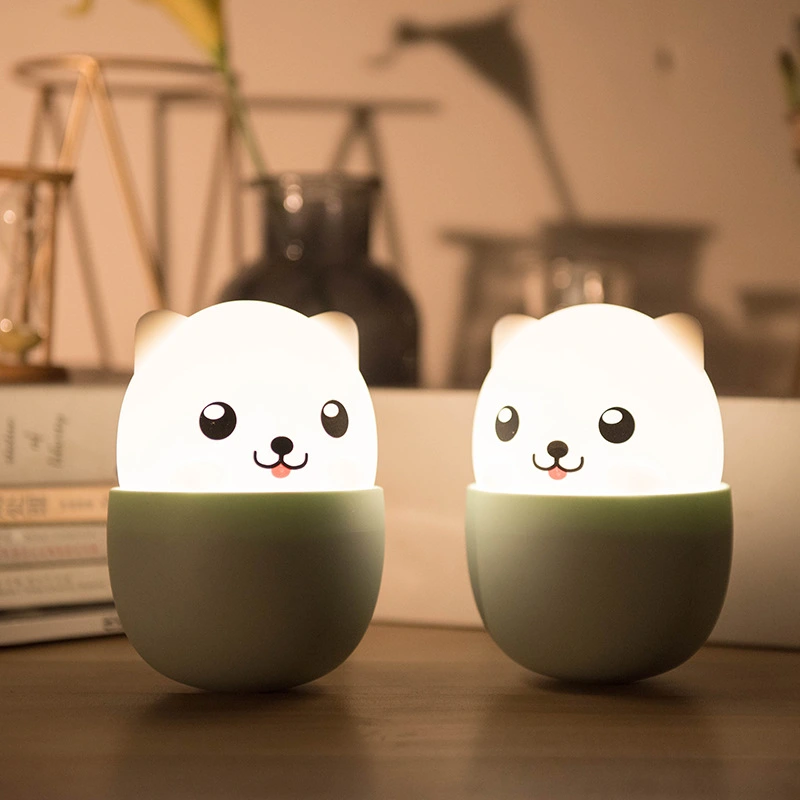 Egg Shell Dog Emotion Lamp Tumbler Silicone Puppy Lamp