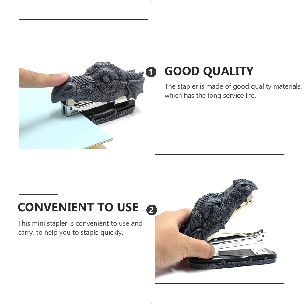 1pc Unique Resin Craft Decor Stapler Dragon Modeling Stapler Office Supplies