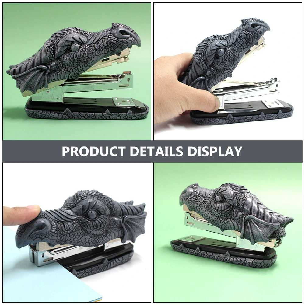 1pc Unique Resin Craft Decor Stapler Dragon Modeling Stapler Office Supplies