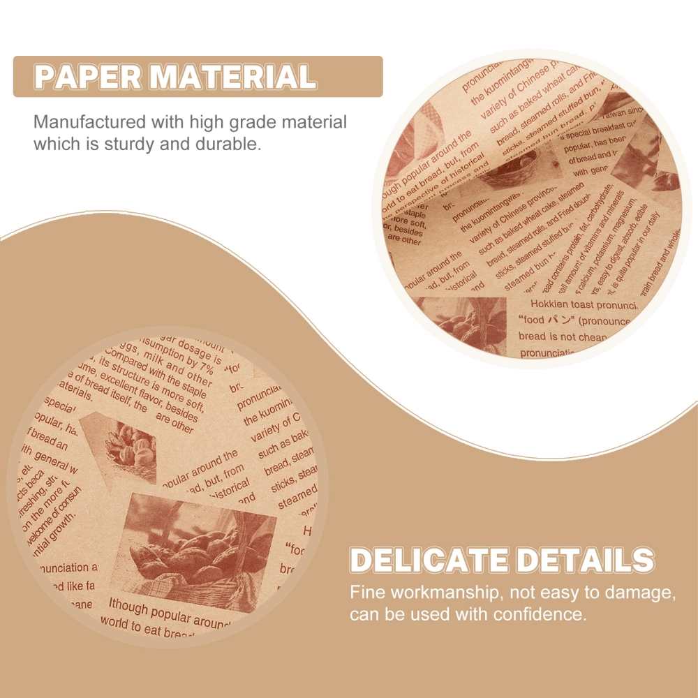 100pcs Deli Paper Newsprint Wax Paper Sheets Food Wrapping Paper Greaseproof Paper