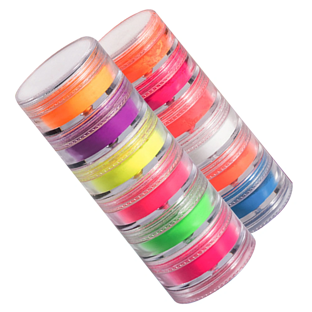 12 Boxes Nail Acrylic Powder Candy Colors Acrylic Nail Art Tips UV Gel Powder