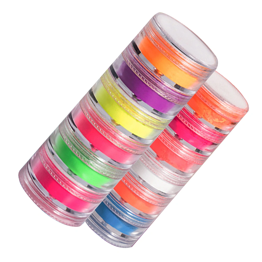 12 Boxes Nail Acrylic Powder Candy Colors Acrylic Nail Art Tips UV Gel Powder