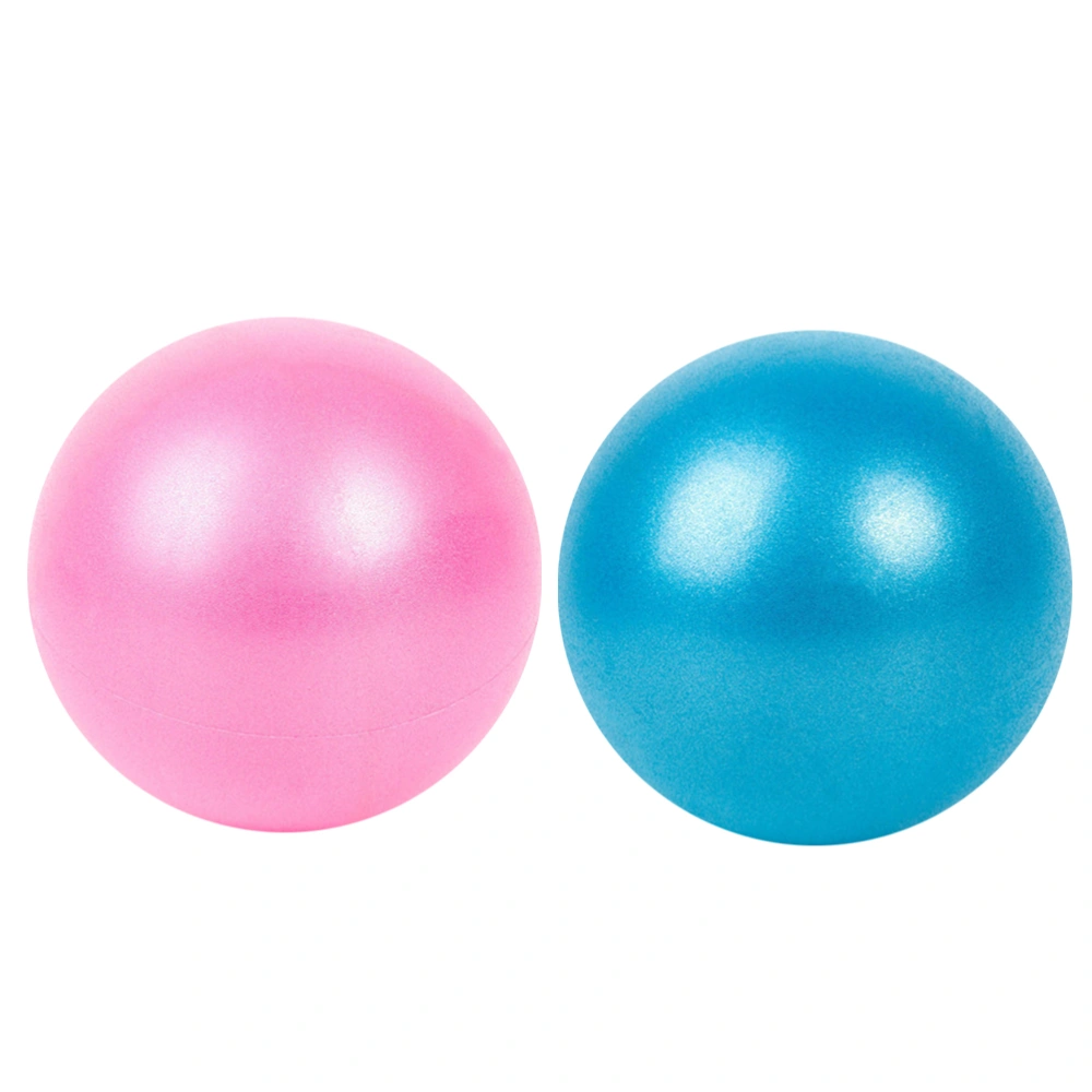 2PCS 25CM PVC Pilates Yoga Ball Yoga Fitness Auxiliary Ball Explosion-proof Yoga Exercise Ball Flexible Balance Fitness Ball Portable Gymnastics Ball for Exercise Training Gym (Random Color)