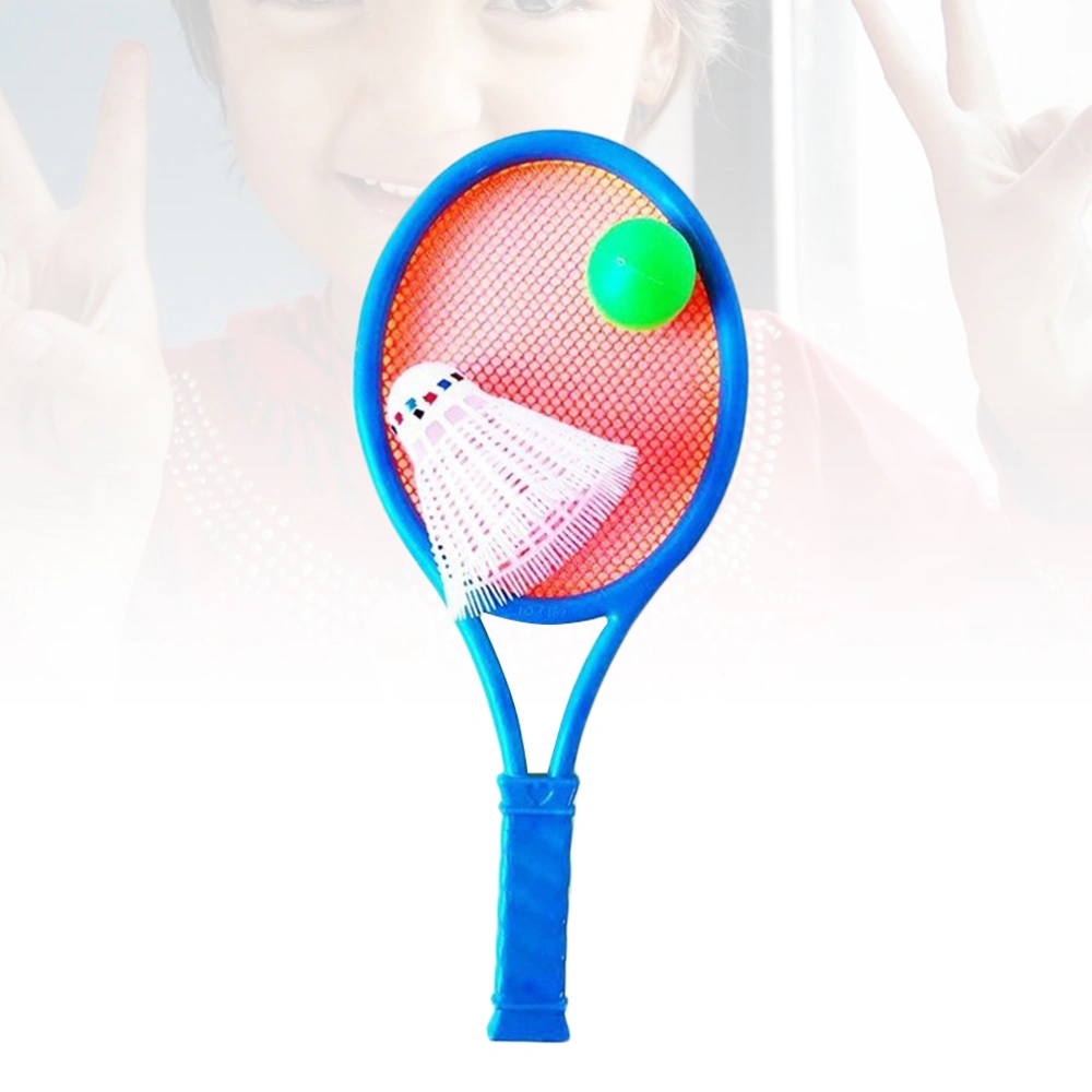 Badminton Tennis Rackets Balls Set Children Kids Outdoor Sports Parent-Child Sports Educational Sports Game Toys for Children Boys Girls(Random Color)