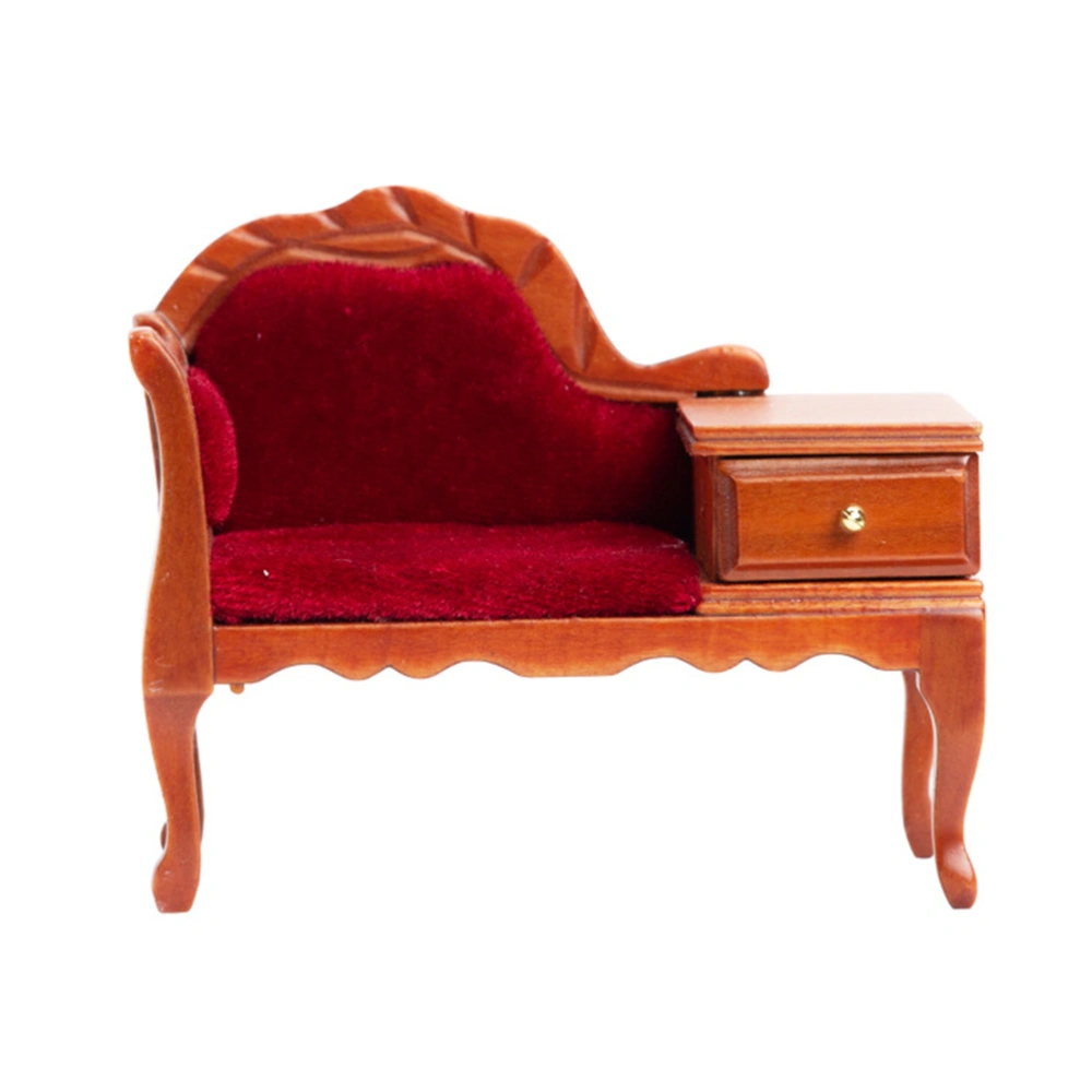 Mini House Sofa Ornament Exquisite Mini Sofa with Drawer Mini Furniture Adornment