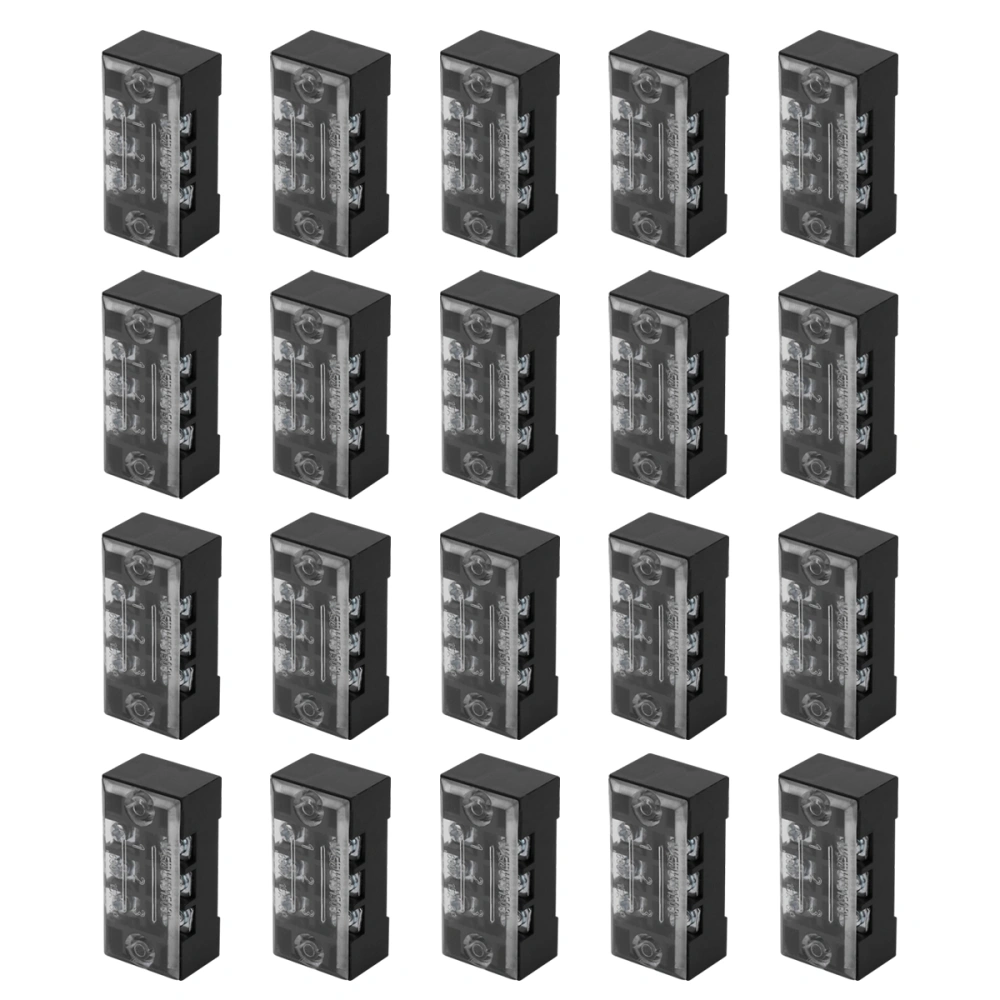 20Pcs TB-1503 Fixed Terminal Row 3-Position Screw Terminal Block Connector